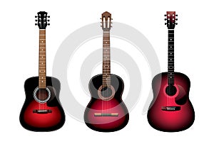 Three acoustic guitars