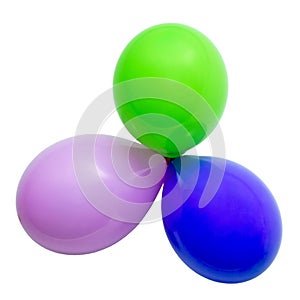 Three air balls of different colors