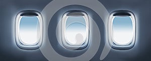 Three aircraft's porthole