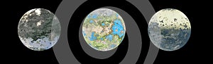 Three alien planets isolated