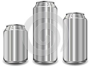 Three aluminum jar