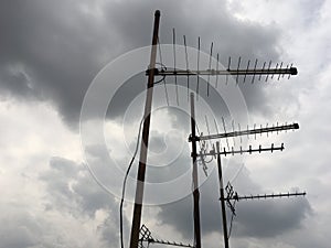 Three Antenna and cloudy