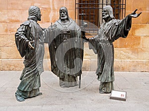 Three Apostles Sculpture in Elche, Spain