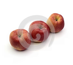 Three Apples White Background Food Fruits Red Yellow Still Life Red Apple