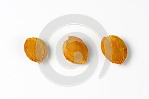 Three apricot stones