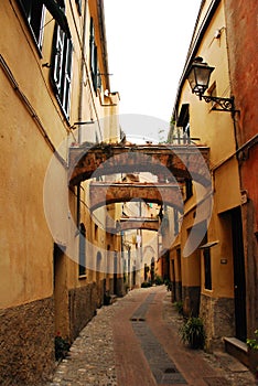 Three Arches Across a Borgo Street