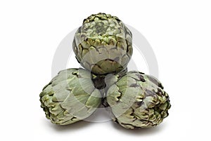 Three artichokes.