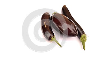 Three aubergines