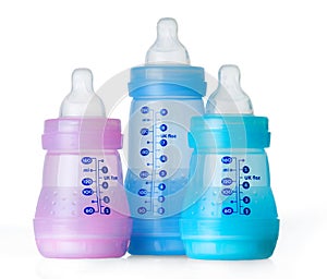 Three baby bottles