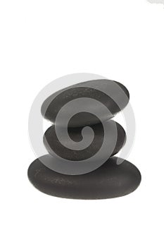 Three balck Zen stones