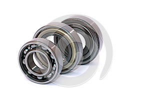 Three ball bearings ordered isolated