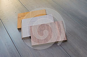 Three Bamboo Flooring Samples