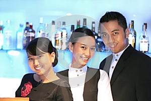 Three bar staff