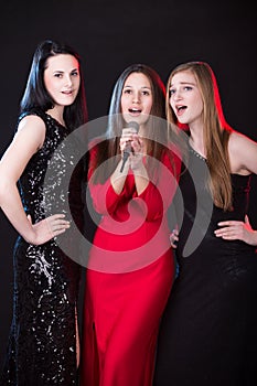 Three beautiful female vocalists