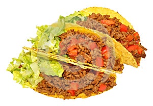 Three Beef Filled Tacos