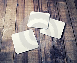 Three beer coasters