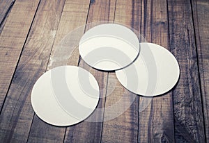 Three beer coasters