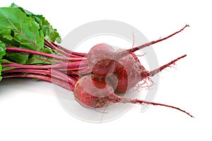 Three Beetroot over white