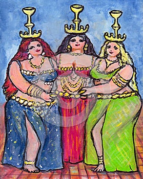 Three Belly Dancers