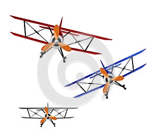 Three biplanes