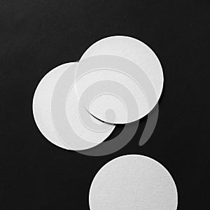 Three blank coasters