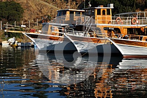 Three Boats In The Harbor