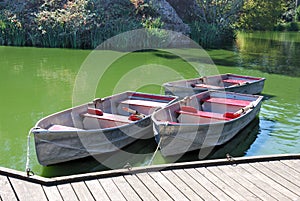 Three Boats on Lake