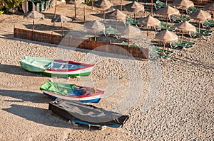 Three Boats and Sun Bathing Area