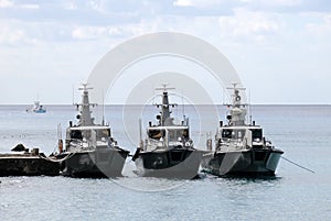 Three border patrol boats