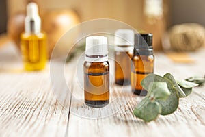 Three bottles of essential oil