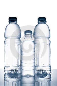 Three bottles of mineral water