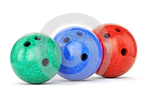 Three bowling balls