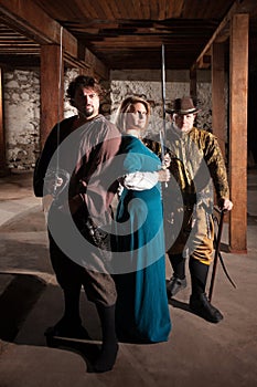 Middle Ages Heroes with Swords photo