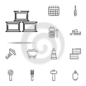 three bricks icon. construction icons universal set for web and mobile