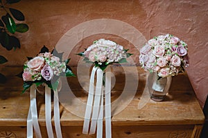 Three bridal bouquets