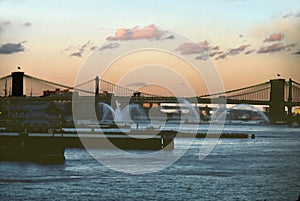 Three Bridges East River, New York City USA