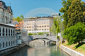 Three bridges, Ljubljana Slovenia