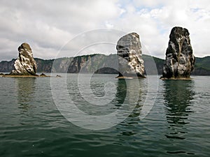 Three brother rocks, Avacha bay, Kamchatka
