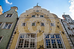 Three brothers Buildings, RENAISSANCE architecture in Old Town in Riga, Latvia, July, 2019