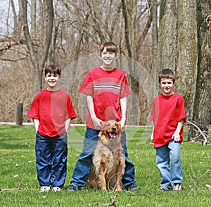 Three Brothers and the Dog