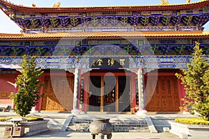 Three buddhist pagodas in Dali old city, Yunnan province, China