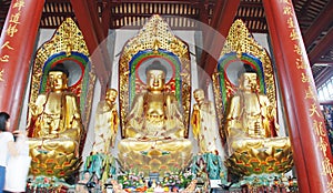 The three Buddhist statue
