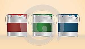 Three cans of paint RGB