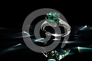 Three carat emerald with diamonds