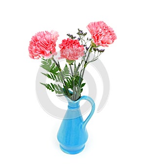 Three carnation flowers