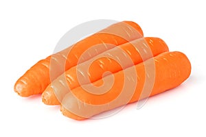 three carrot isolate on white background