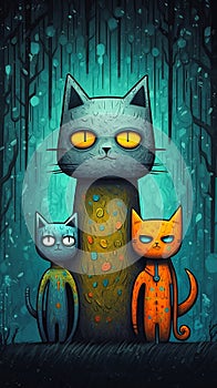 The Three Cats of the Forest