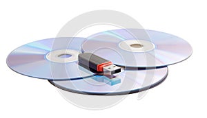 Three CDs and USB flash drive