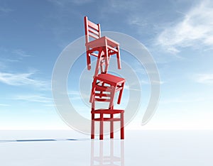Three chairs in equilibrium