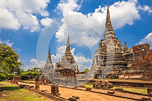 The three Chedis of Wat Phra Si Sanphet